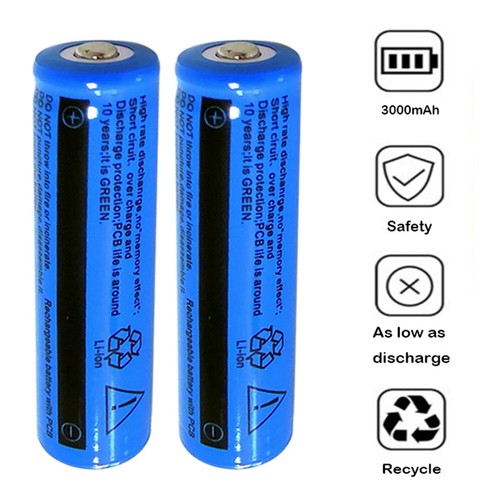 2pcs set 18650 - 18650, lithium